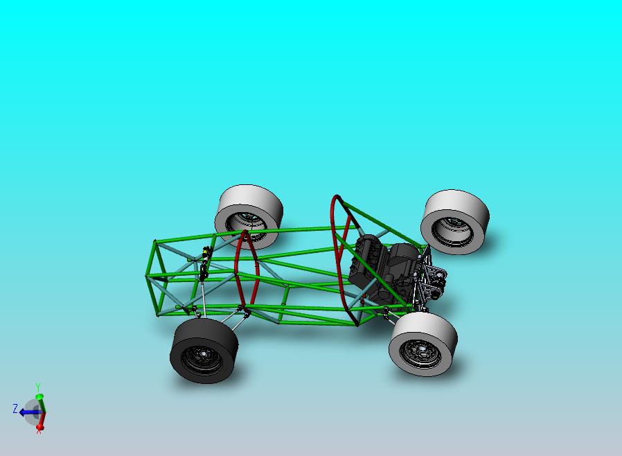 后驱赛车3D模型