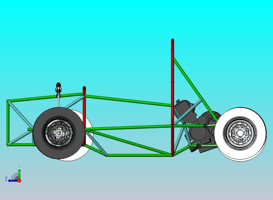 后驱赛车3D模型