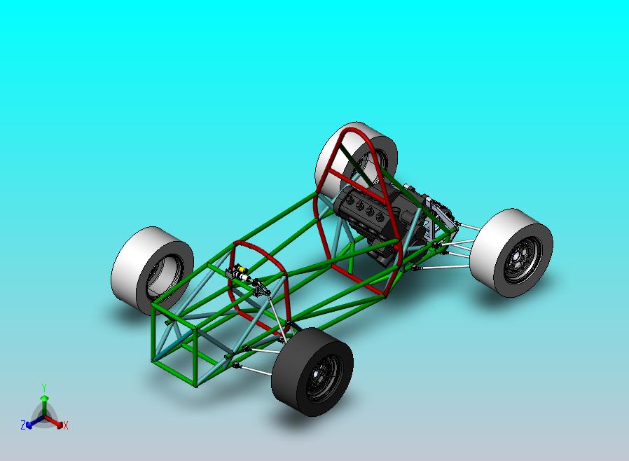 后驱赛车3D模型