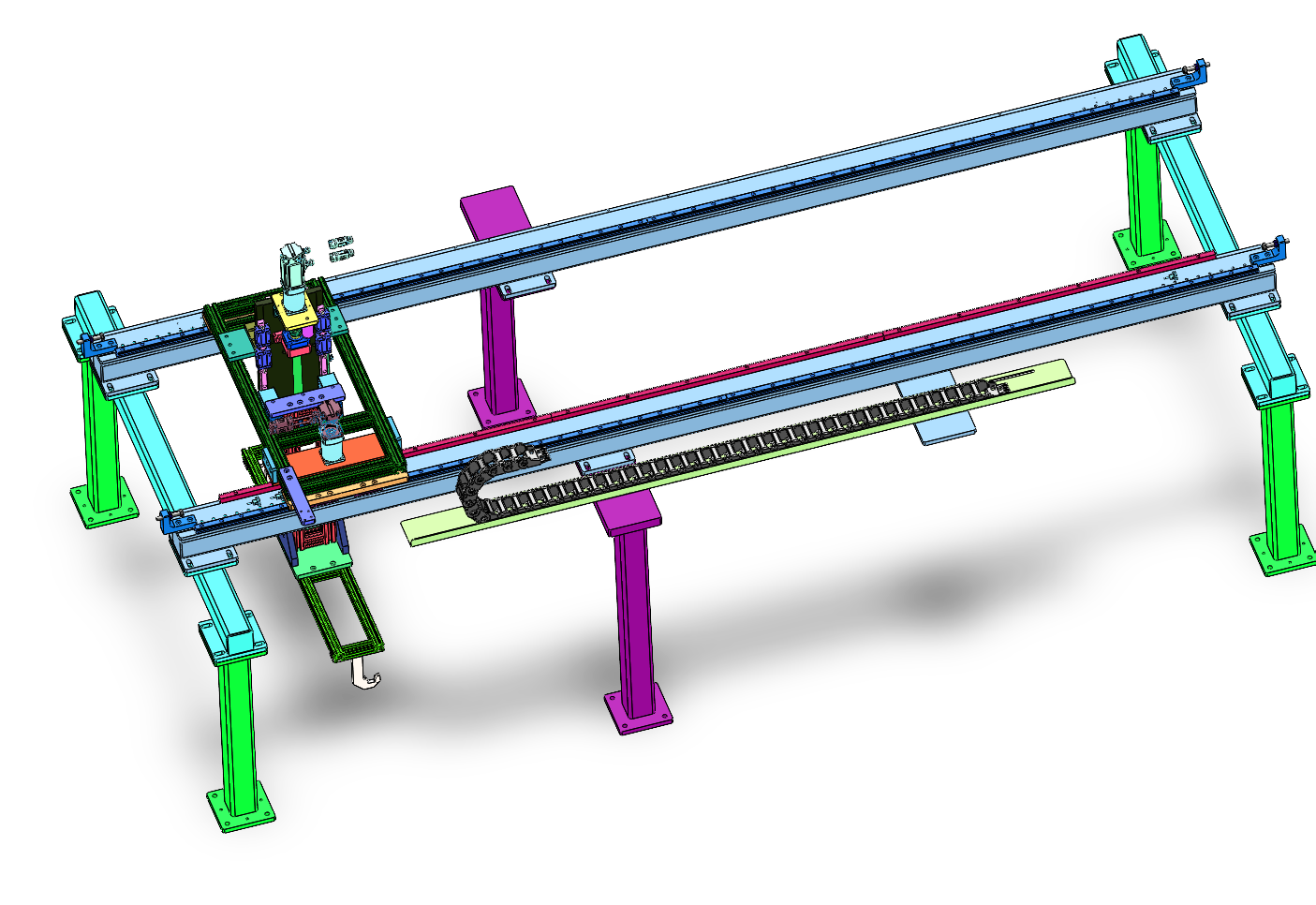 齿轮齿条龙门移栽机构