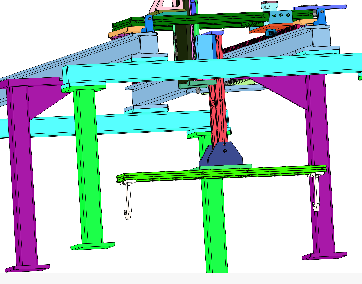 齿轮齿条龙门移栽机构