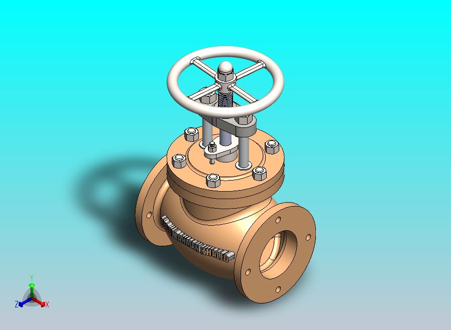 三维机械阀门设计