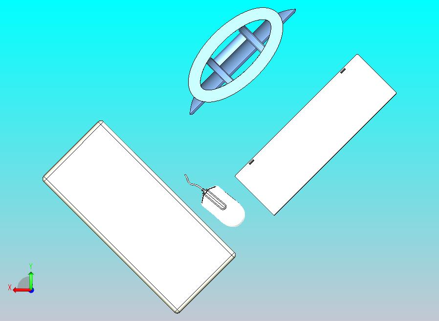 电脑四件套三维模型设计