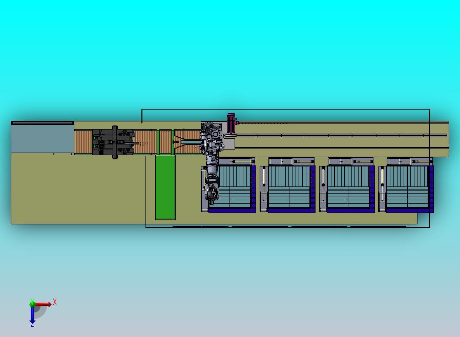 自动一字封箱机械手抓取码垛线