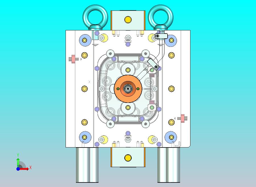 四方桶盖子模具设计