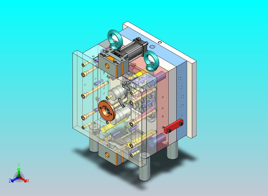 四方桶盖子模具设计