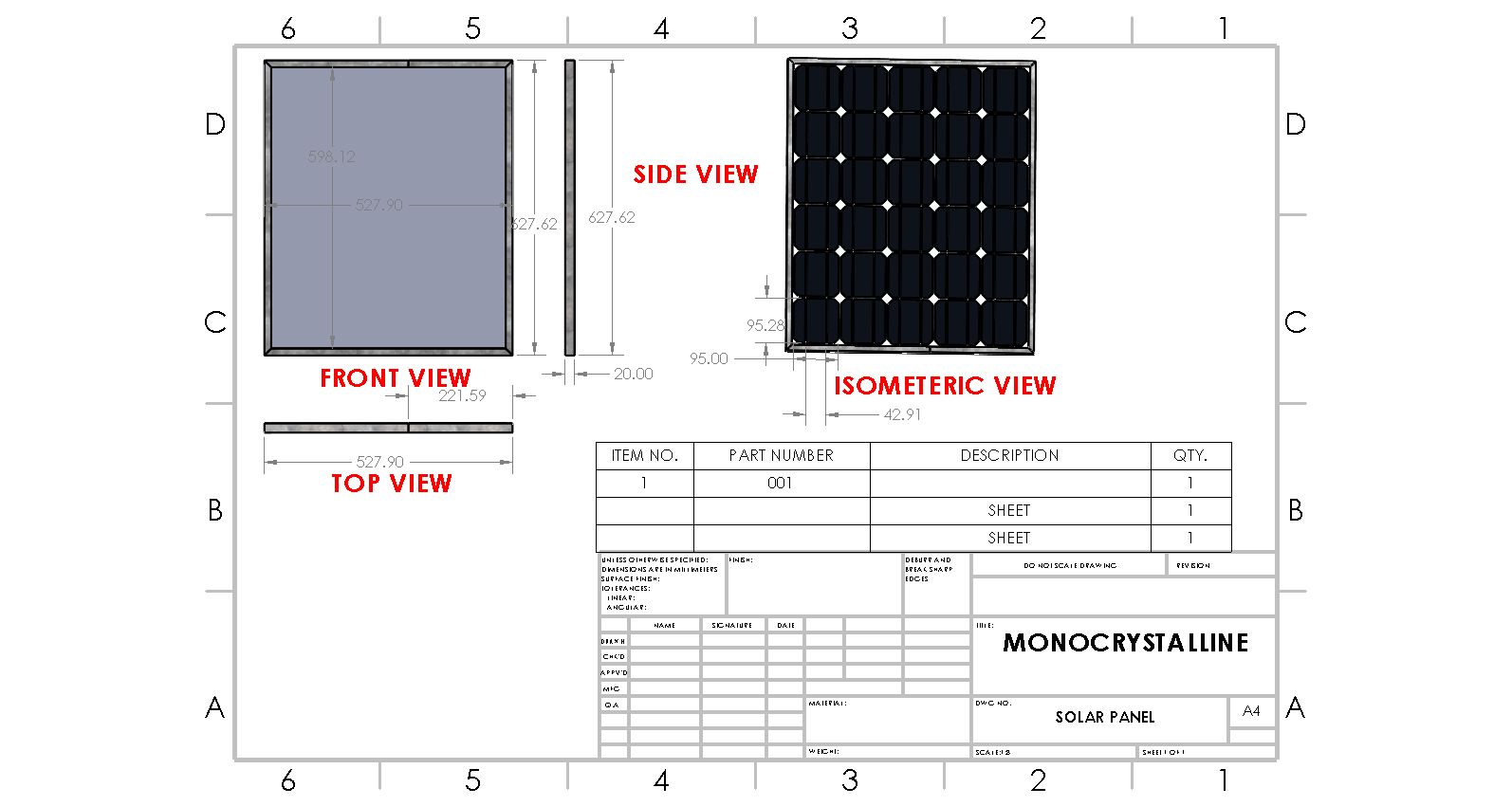 单晶太阳能组件