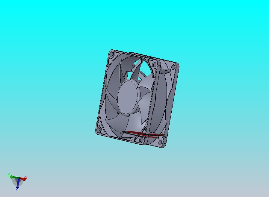 带流量分析的 75 mm PC 风扇