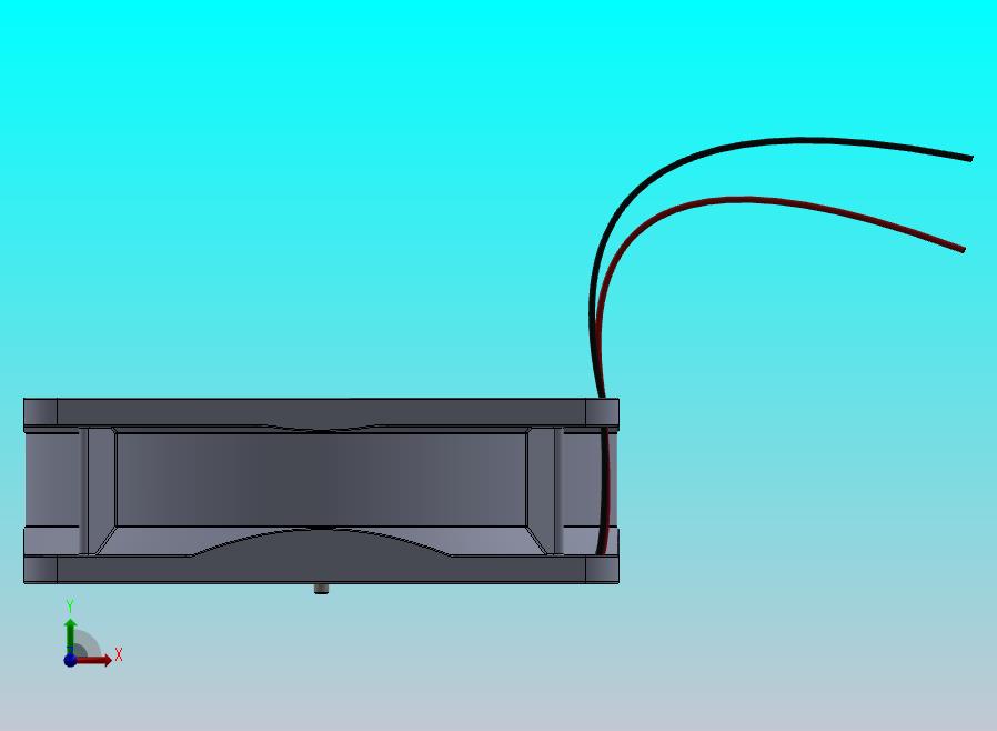 带流量分析的 75 mm PC 风扇