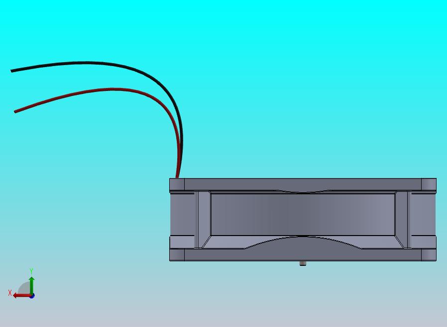 带流量分析的 75 mm PC 风扇