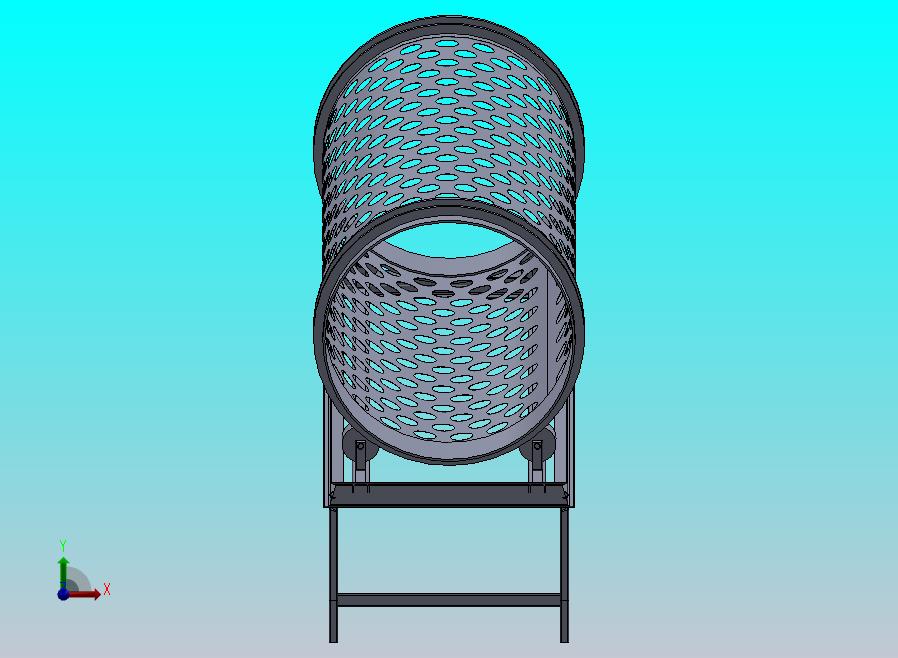 旋转土壤筛选滚筒