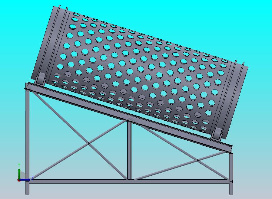旋转土壤筛选滚筒