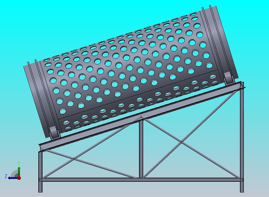 旋转土壤筛选滚筒