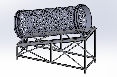 旋转土壤筛选滚筒