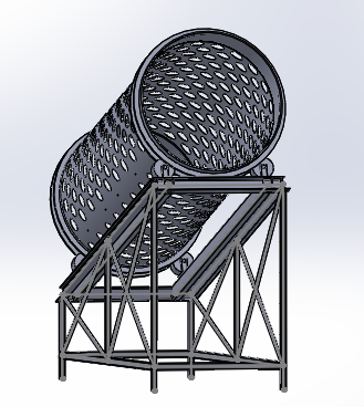 旋转土壤筛选滚筒