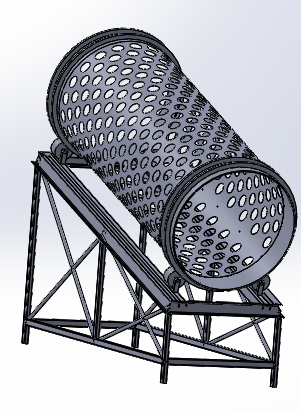旋转土壤筛选滚筒