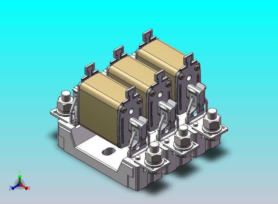 NT00熔断器和3P底座装配体