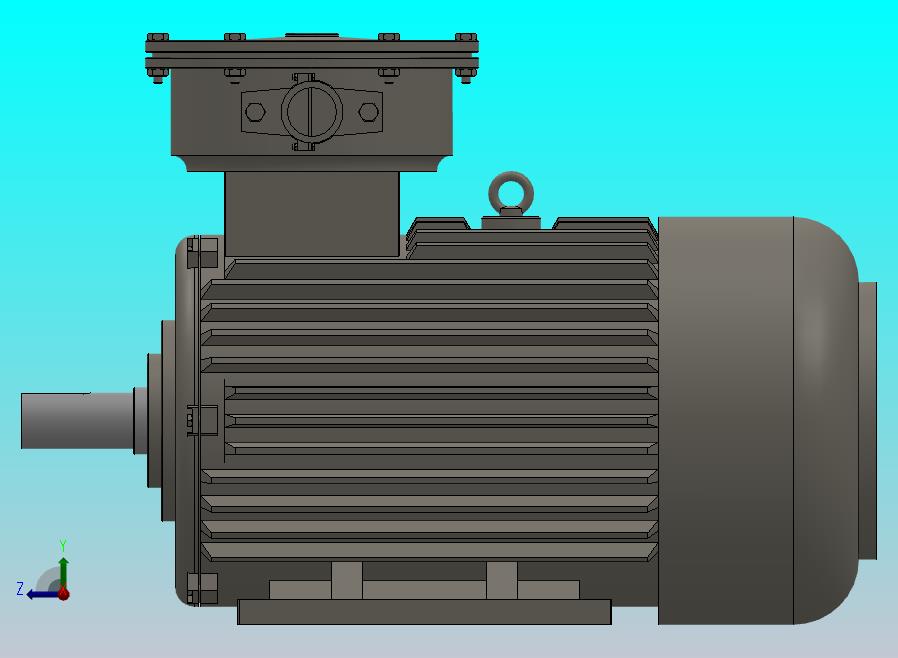 YB3-200L2-6防爆电动机模型