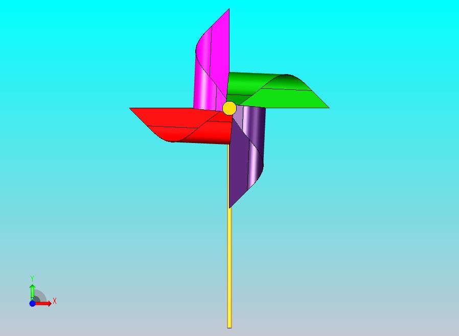 大风车 运动仿真可以转的