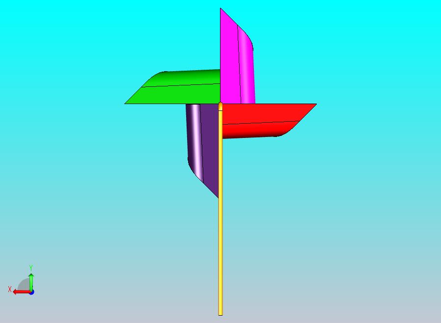 大风车 运动仿真可以转的