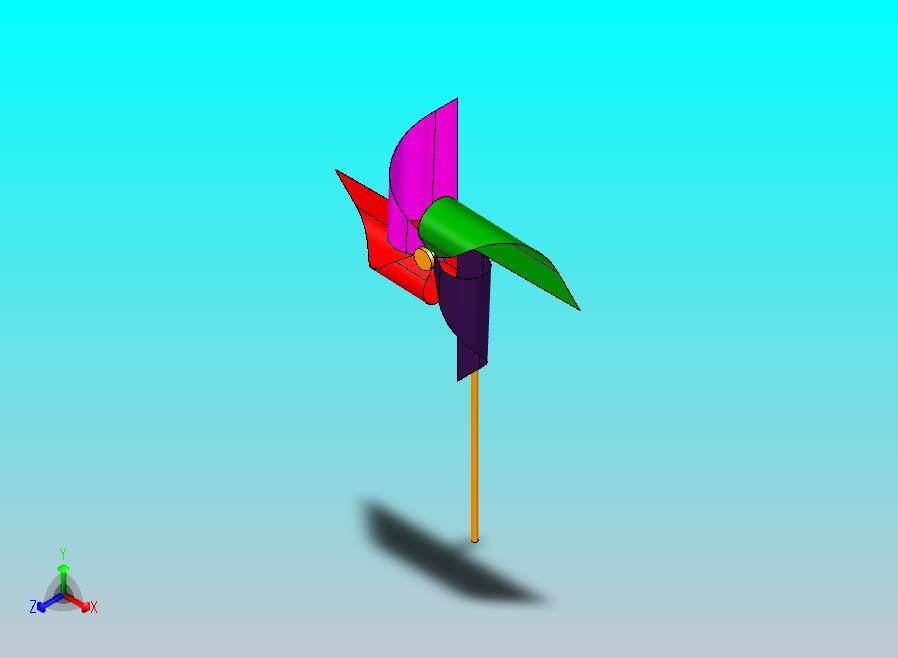 大风车 运动仿真可以转的