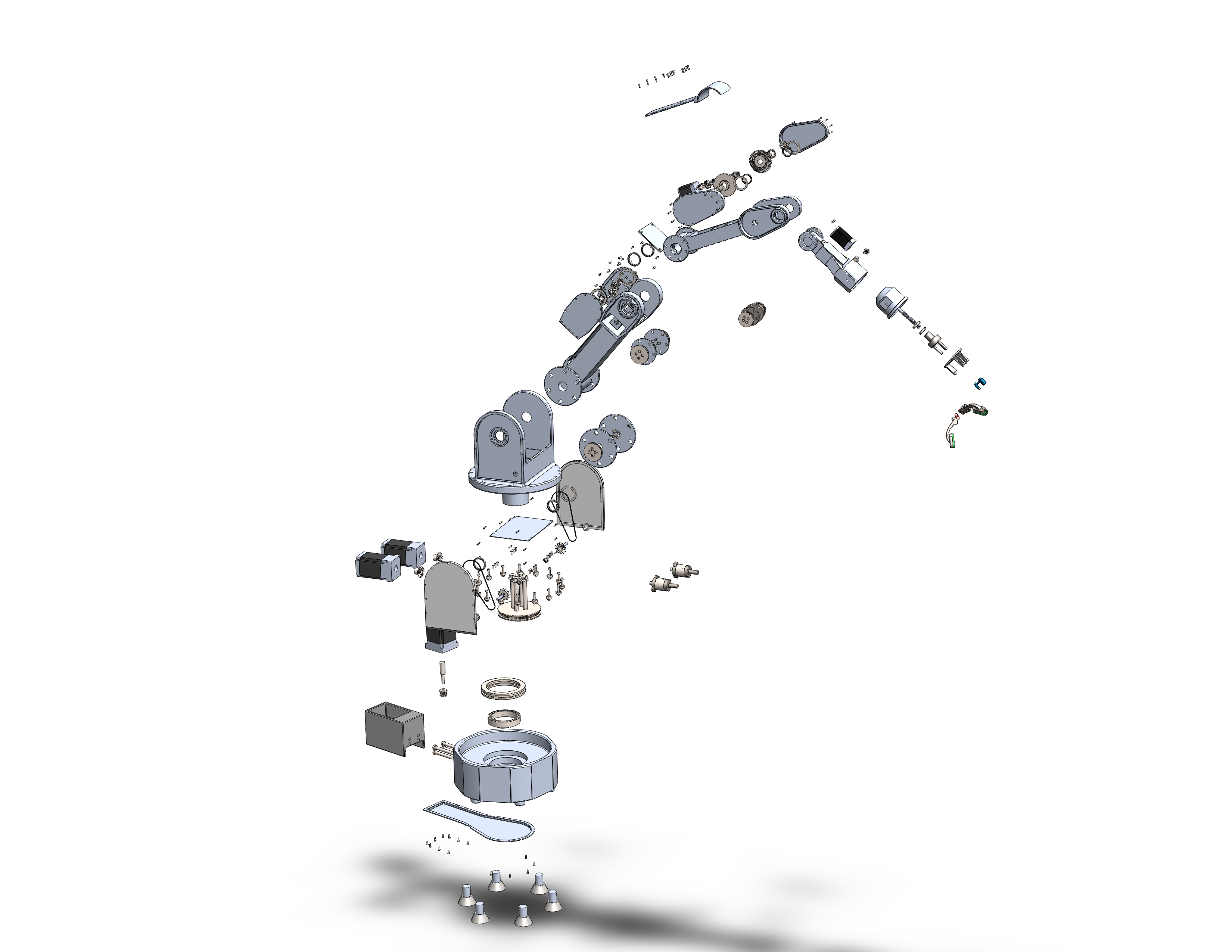 四自由度机械臂全方位行走