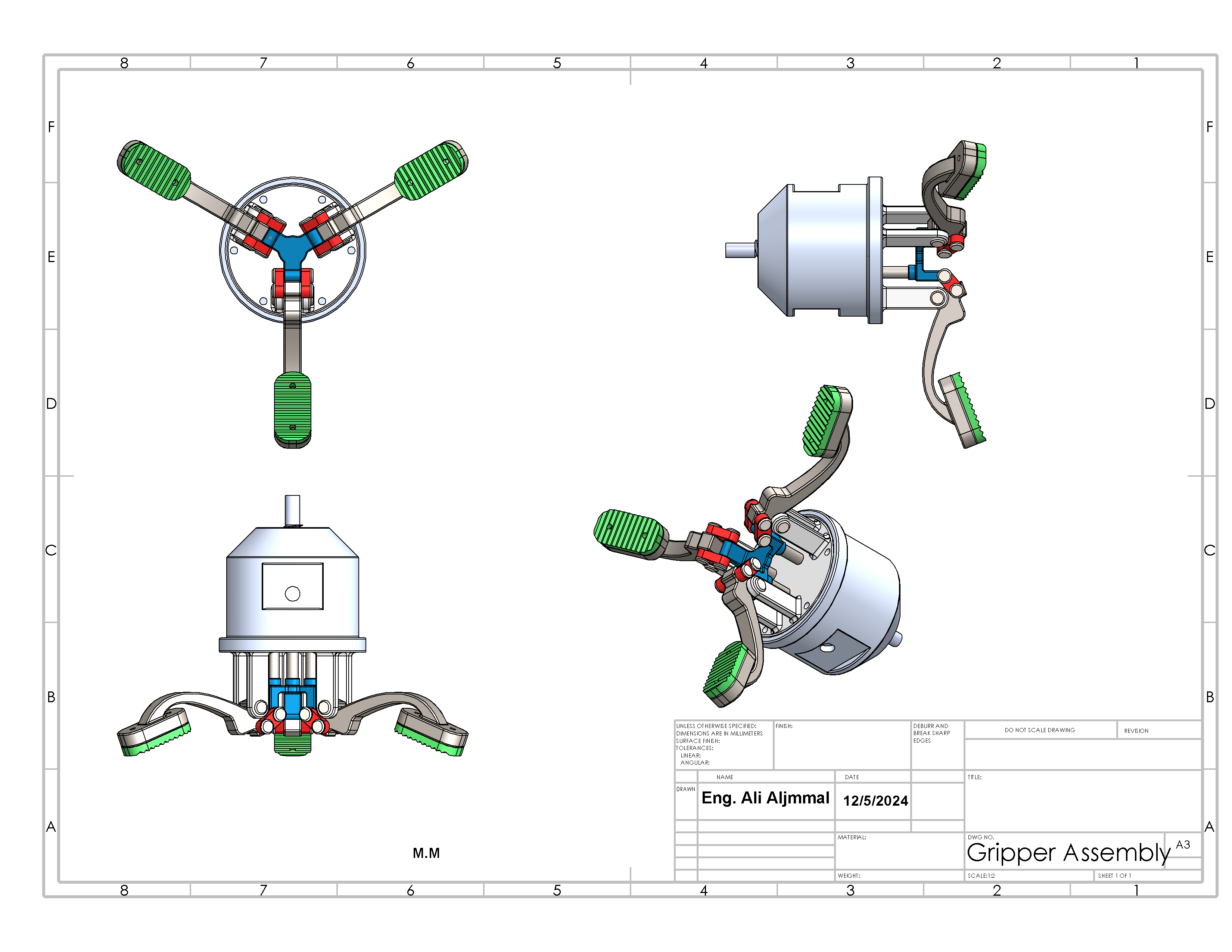 四自由度机械臂全方位行走