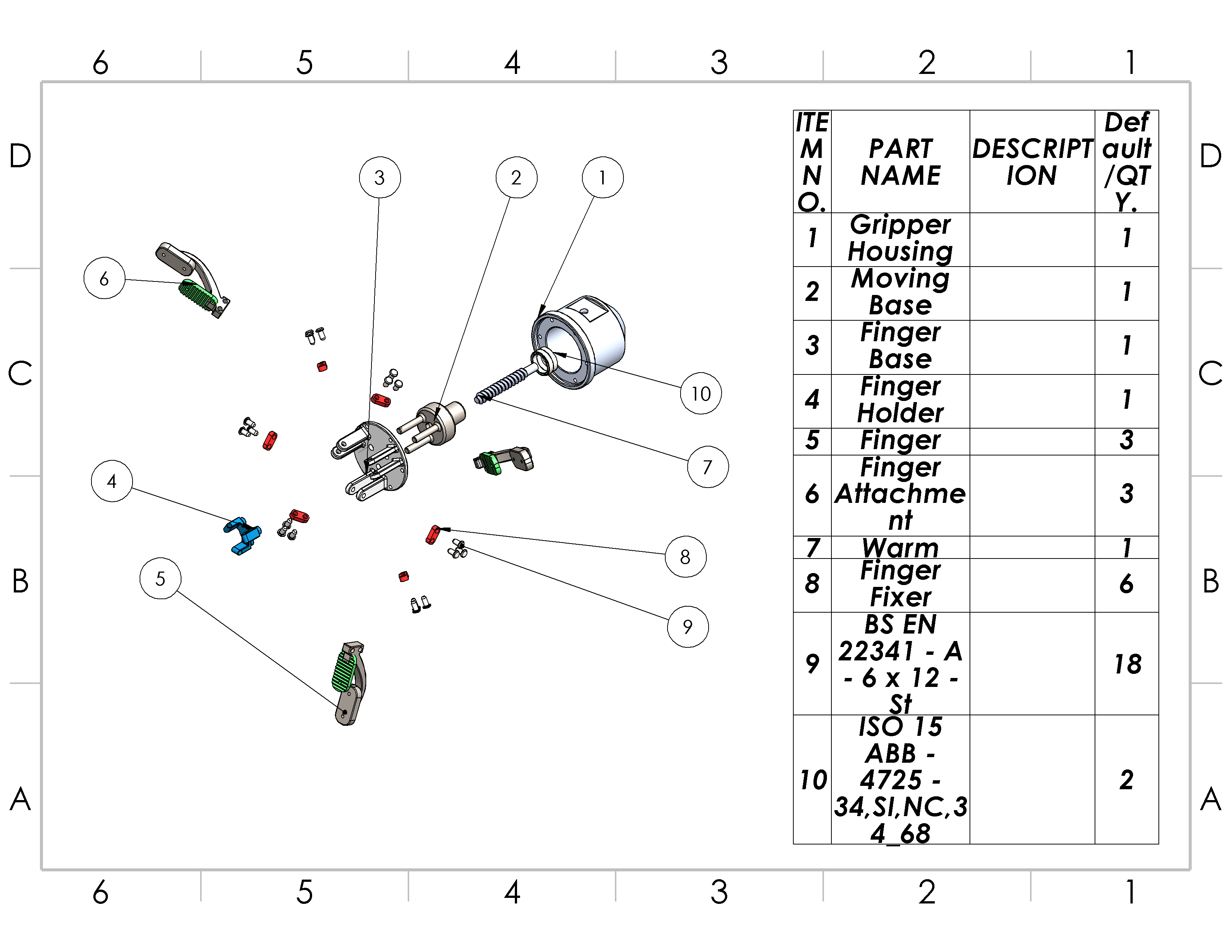 四自由度机械臂全方位行走