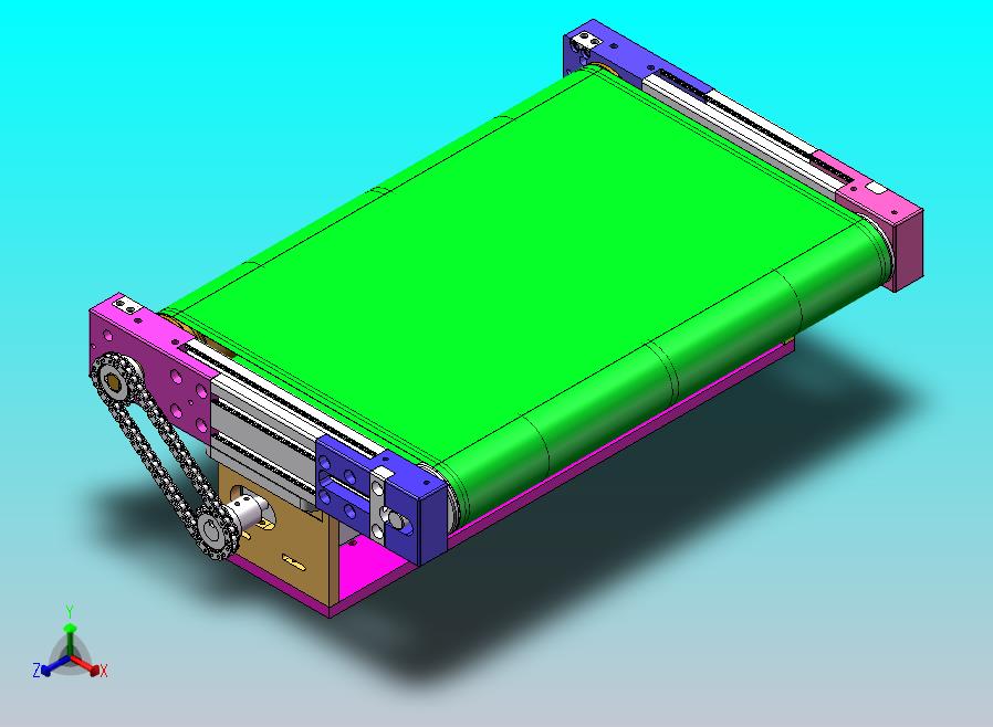 皮带输送机采用链轮驱动滚筒
