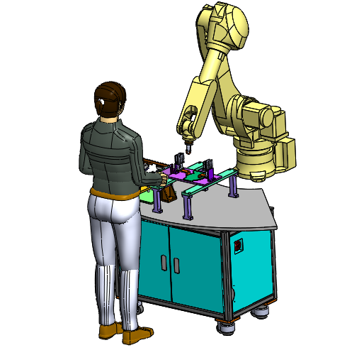 六轴机器人PCB自动插件机