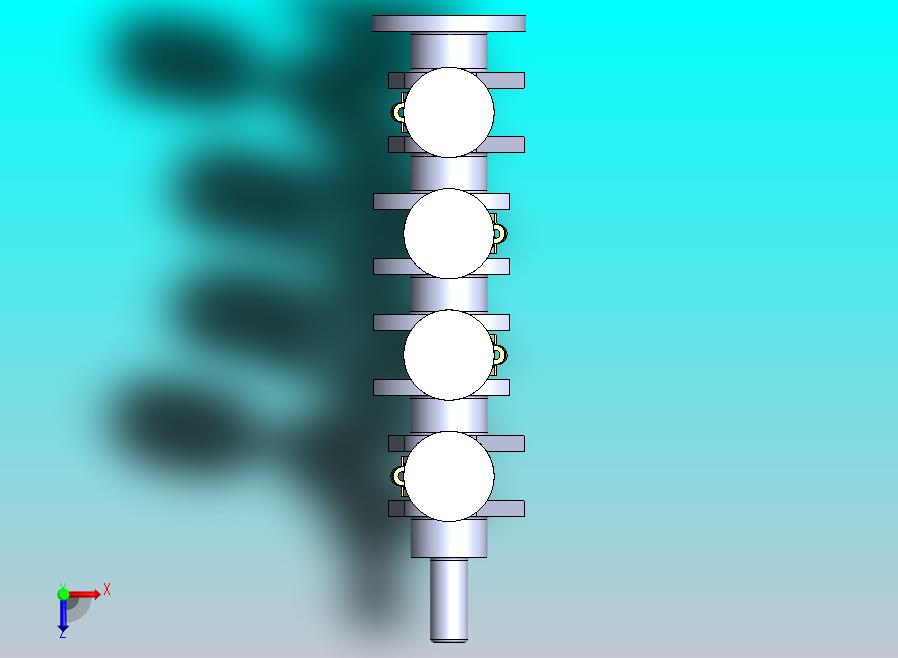 四缸活塞杆发动机