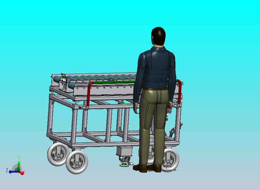 手推式滚筒传送车