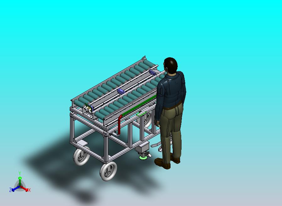 手推式滚筒传送车