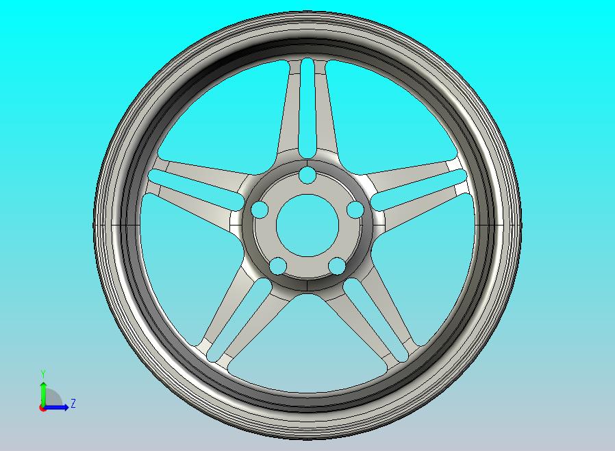 汽车轮辋 17 英寸 CAD 模型