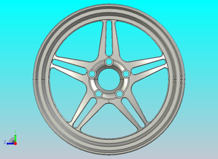 汽车轮辋 17 英寸 CAD 模型