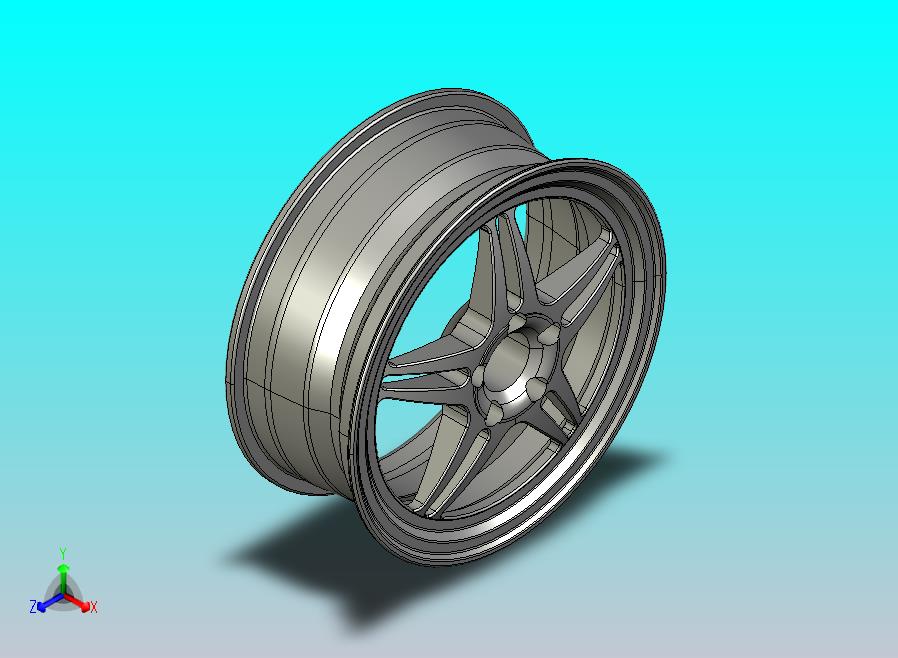汽车轮辋 17 英寸 CAD 模型