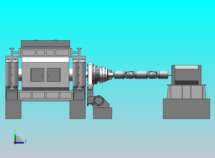 工业辊压机设备模型