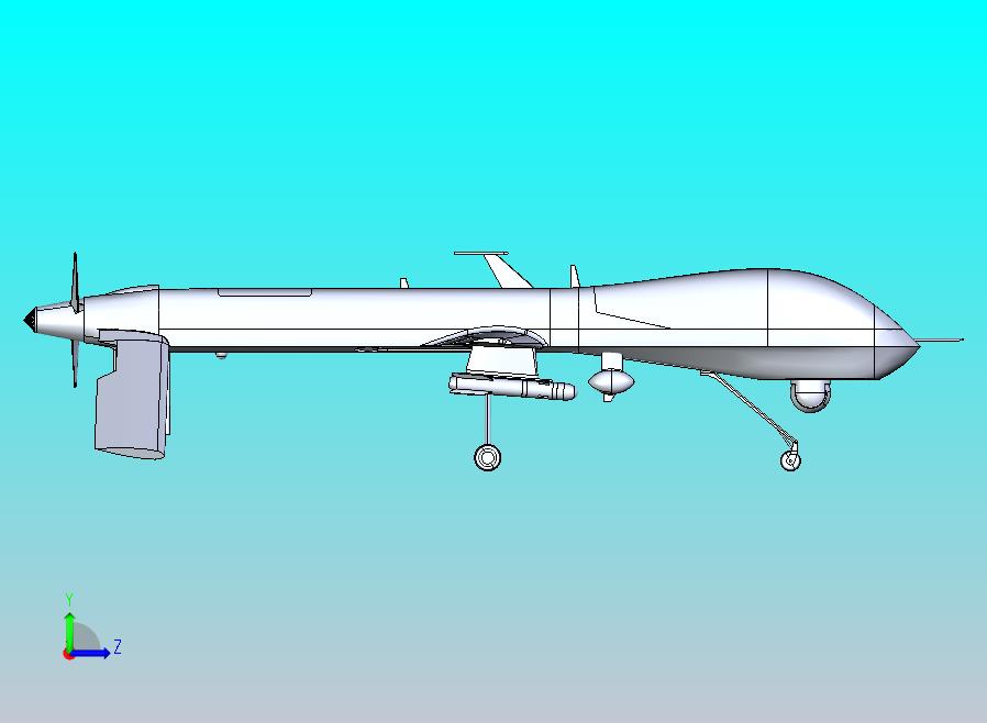 捕食者无人机模型