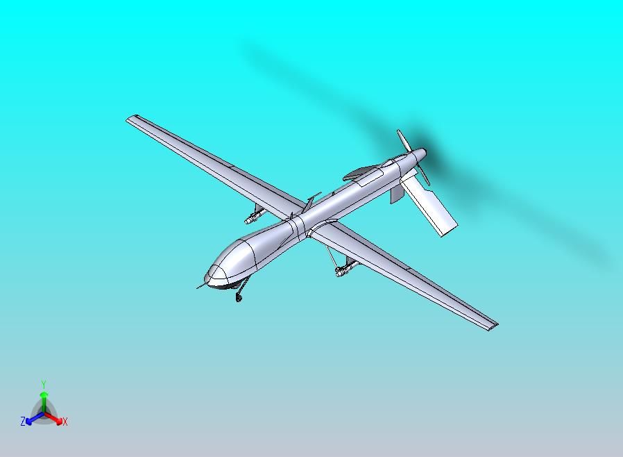 捕食者无人机模型