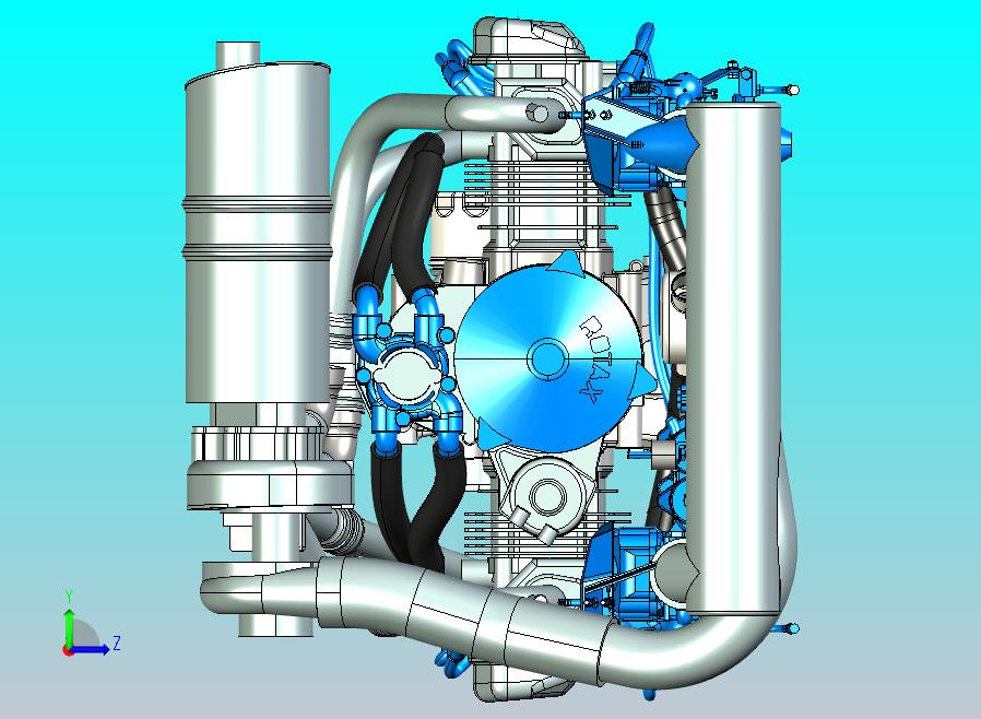 大马力拖拉机发动机模型