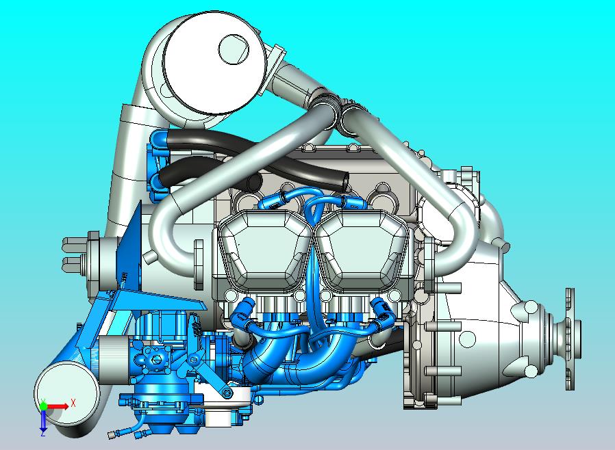 大马力拖拉机发动机模型