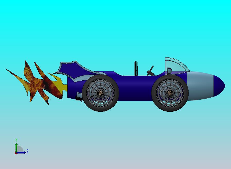 卡雷拉子弹头赛车模型