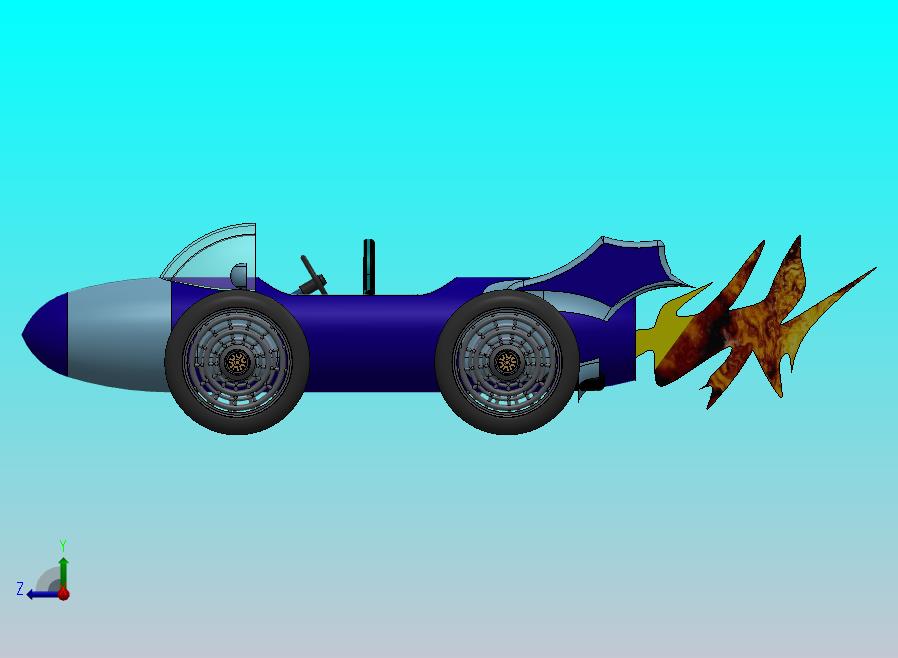 卡雷拉子弹头赛车模型