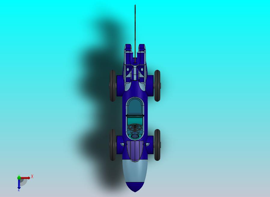 卡雷拉子弹头赛车模型