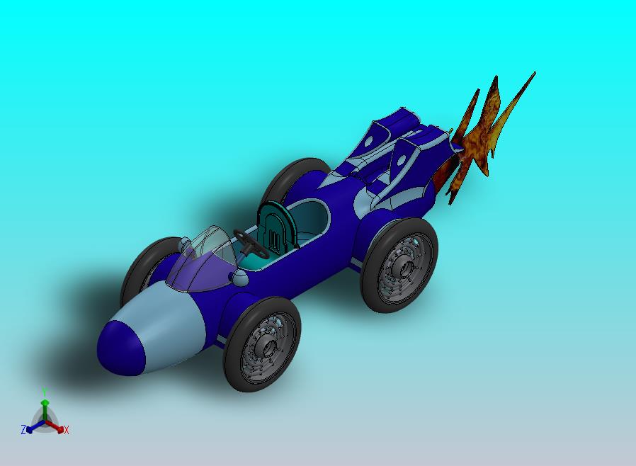 卡雷拉子弹头赛车模型