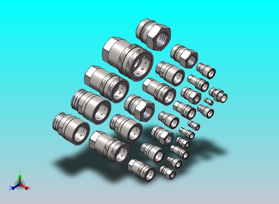 开闭式液压快速接头母插座 28款