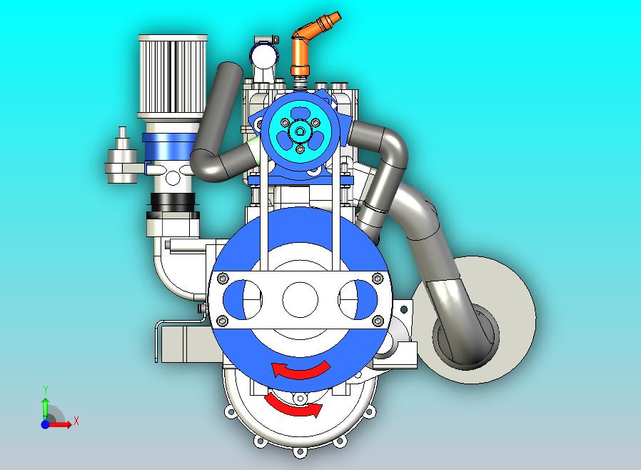 三缸汽油发动机结构模型