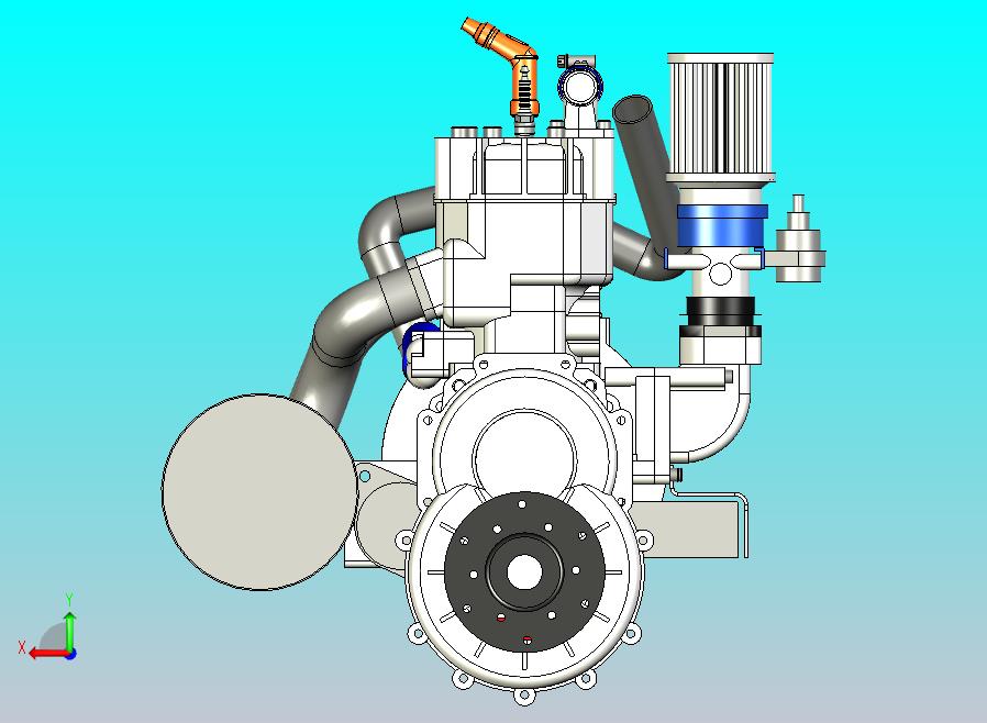 三缸汽油发动机结构模型
