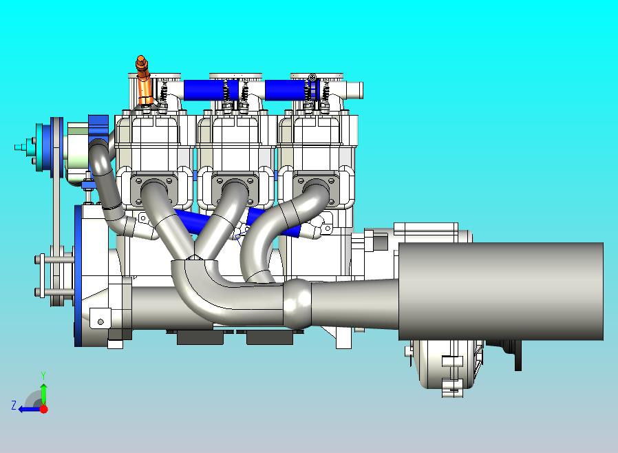 三缸汽油发动机结构模型