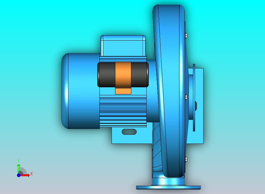 小型电动离心鼓风机设备模型